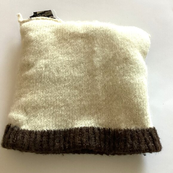 Omega Pure Virgin Wool Vintage Knit Beanie Hat Toque Warm Skiing Snow Winter - Picture 3 of 5